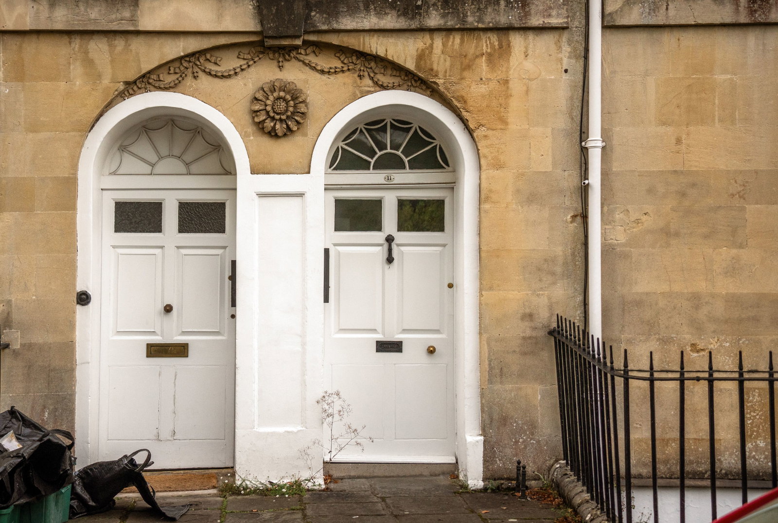 Georgian doorway in Widcombe Crescent
